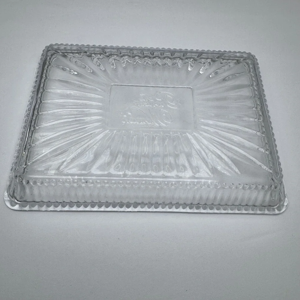 The Pioneer Woman Serving Tray Clear Glass Adeline Sunburst Rectangular